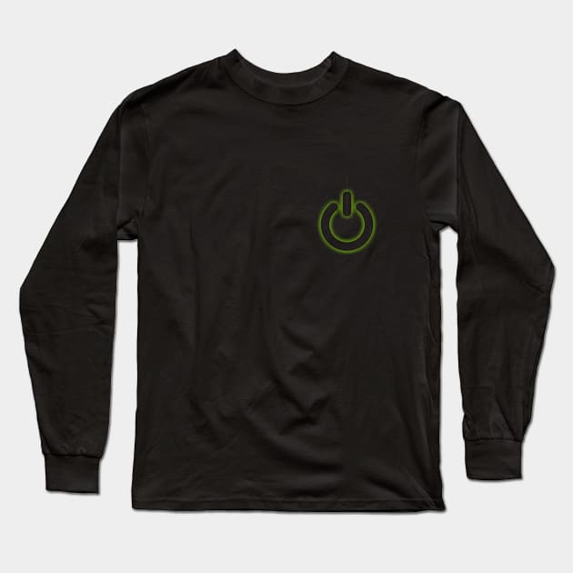 Power Button Long Sleeve T-Shirt by Bigrum P. Bear Designs